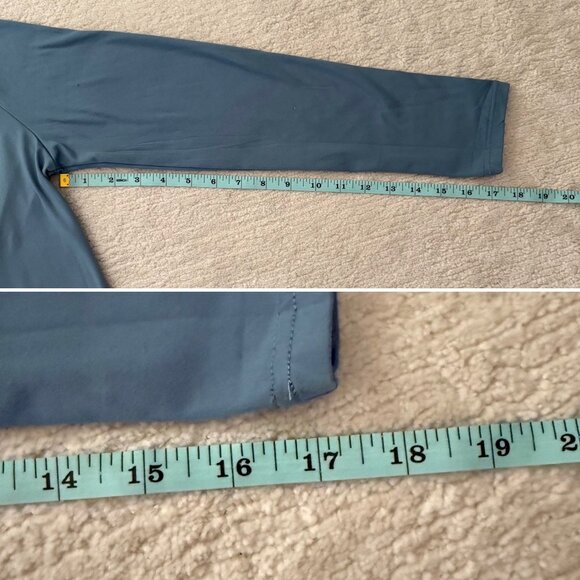 Imagine Peace Long Sleeve Top Size S Light Teal Blue Retro Musiccore Style - Picture 7 of 8